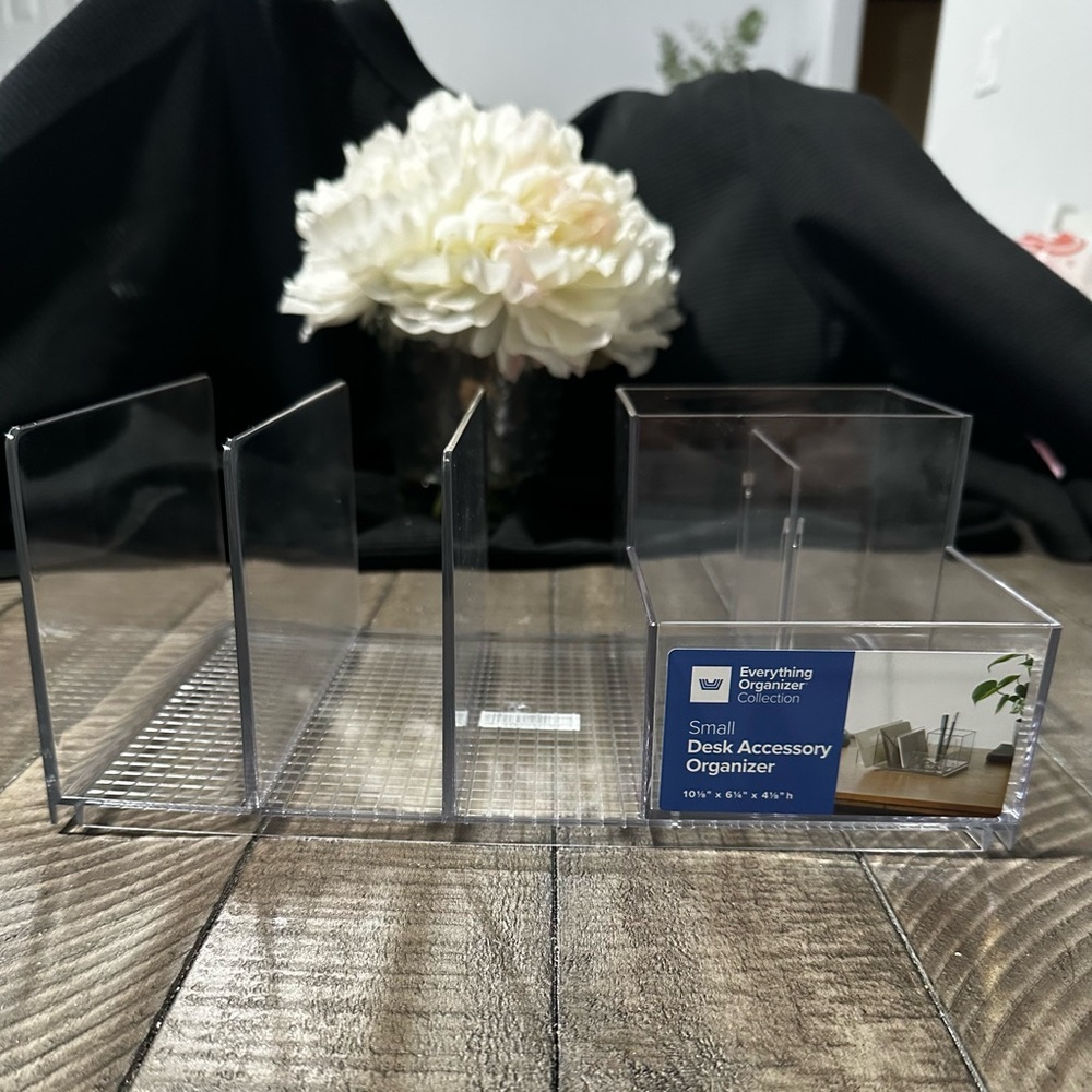 Clear Desk Accessory Organizer